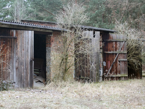 Historische Aufnahme einer Lagerhalle auf dem ehemaligen HASAG-Gelände, Ansicht 2